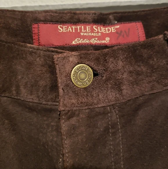 Suede Eddie Bauer Straight Leg Pants - Picture 3 of 3
